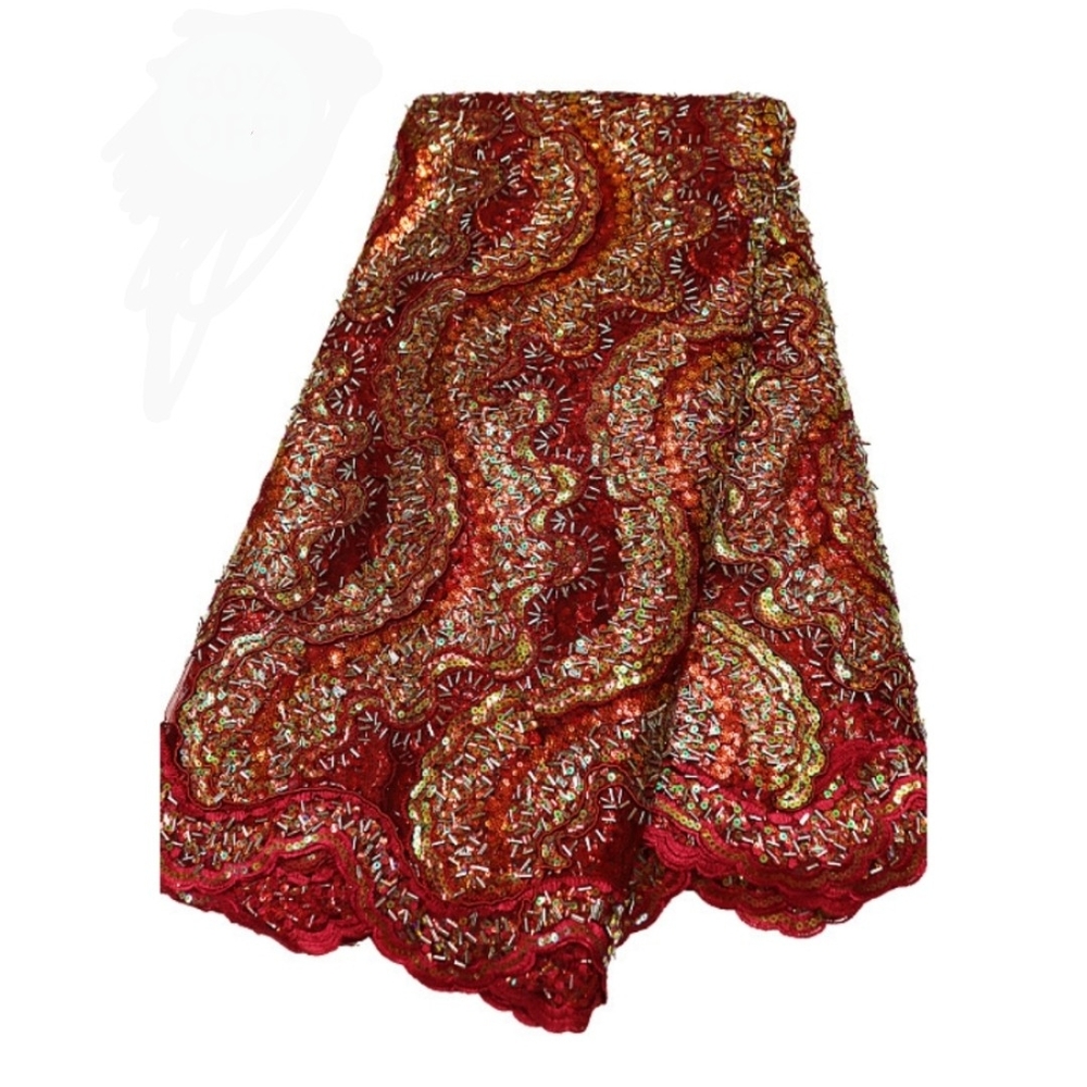 Big French Sequence Lace Fabric